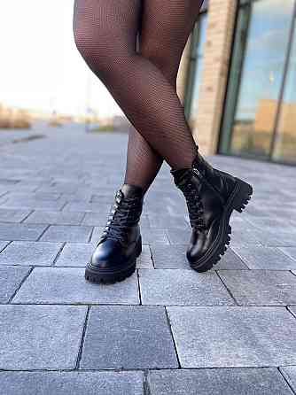 Черевики жіночі GREMMY чорні натуральна шкіра зима висота 13 см (4893) Коломия