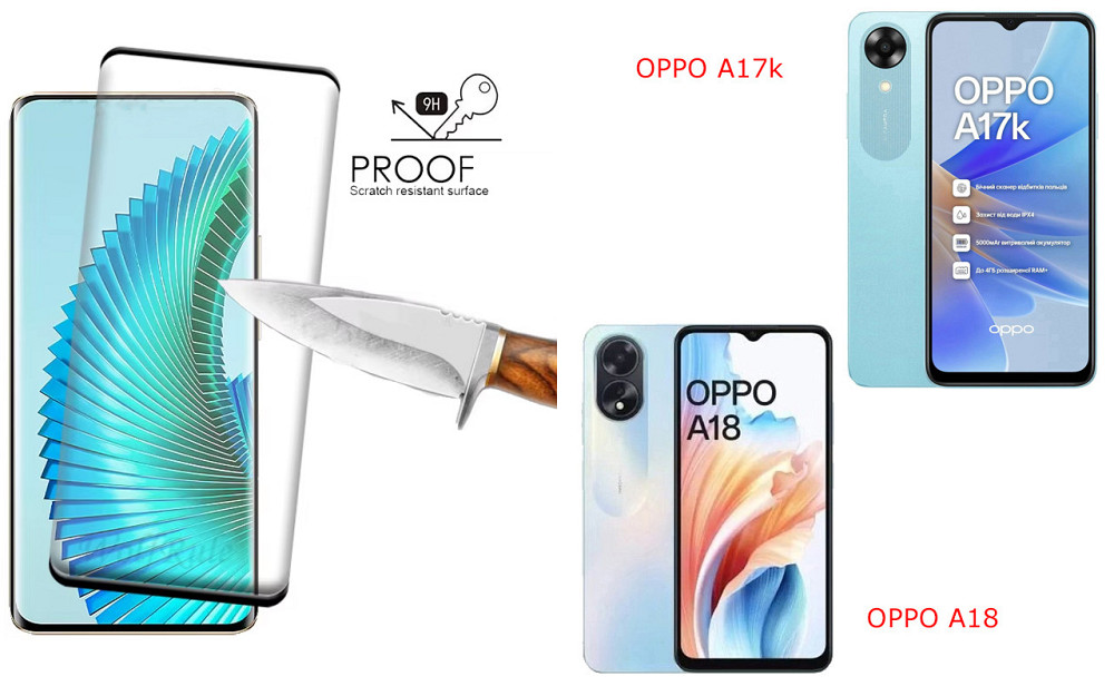 Защитное стекло HyperGlass Pro для OPPO A17k, OPPO A18 – максимальная чувствительность и защита Киев - изображение 1