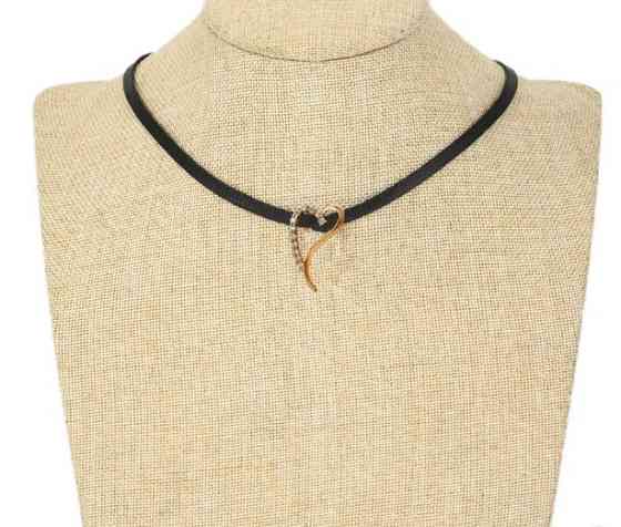 Колье-чокер Xuping 35952, ширина 4мм, кулон 24*14мм, длина 31+11см, позолота 18К Киев