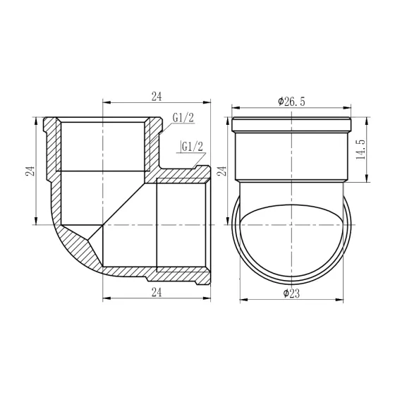 Куточок Thermo Alliance Forte 1/2" ВВ хром SF368H15 Київ