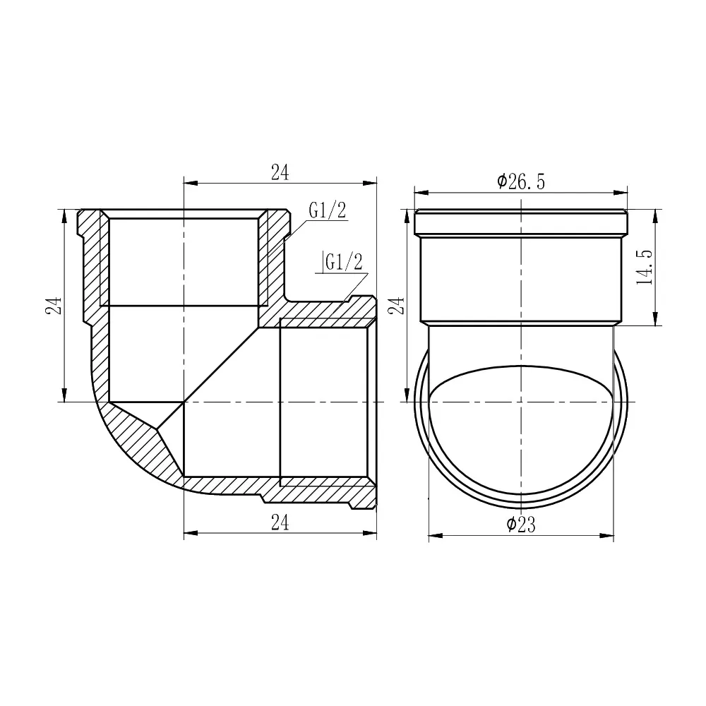 Куточок Thermo Alliance Forte 1/2" ВВ хром SF368H15 Київ - фото 3