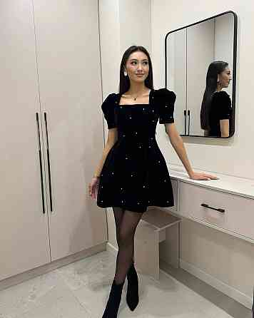 Женское нарядное изящное платье с камешками ¦оксамит со стразами Одесса