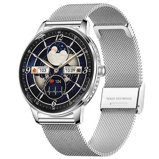 Умные смарт часы Smart Brilliant Slim Silver Rubber (2 ремешка) Киев