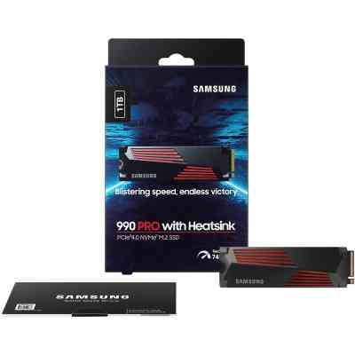 Накопитель SSD M.2 2280 1TB 990 PRO with Heatsink Samsung (MZ-V9P1T0CW) Винница