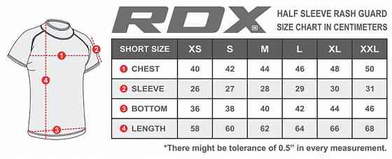 Рашгард із коротким рукавом RDX Lycra Orange XL Київ
