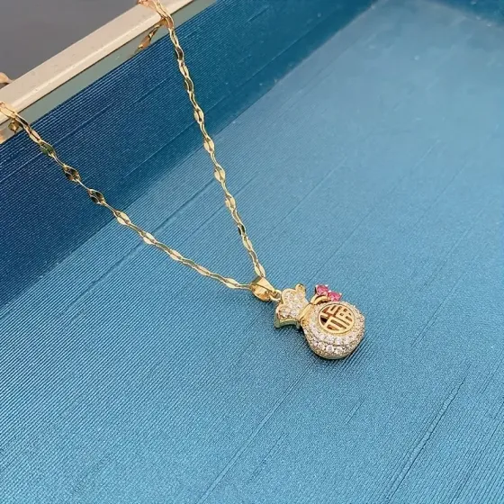 Кулон-подвеска в виде денежного мешочка – золотистый талисман удачи и богатства Киев