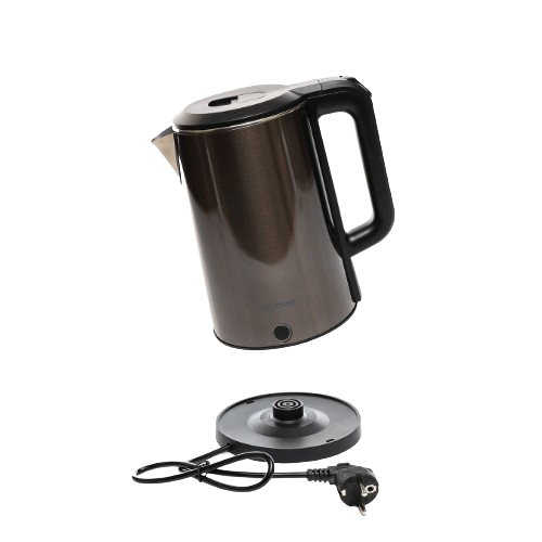 Електрочайник 1,8л 1500W нержавіюча сталь (диск) подвійні стінки HKS-220SS Holmer Житомир - фото 5