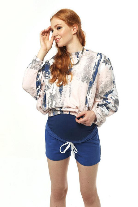 Шорти для вагітних — сині Київ - фото 1