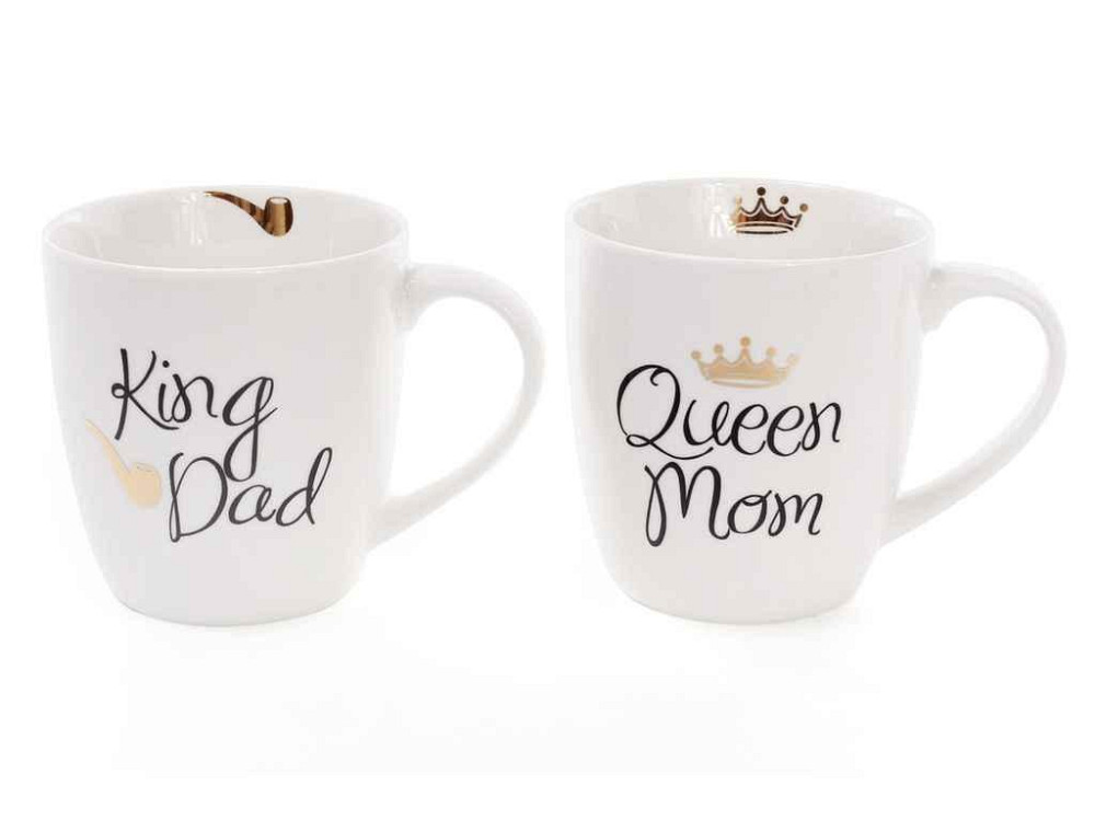 Чашка 550мл King Dad, Queen Mom ТМ BONADI Київ - фото 1