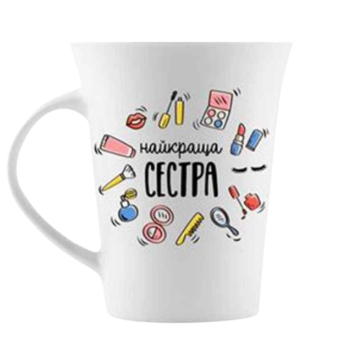Чашка Найкраща сестра 360мл тюльпан (подарункова уп) 1625 Кварта Житомир