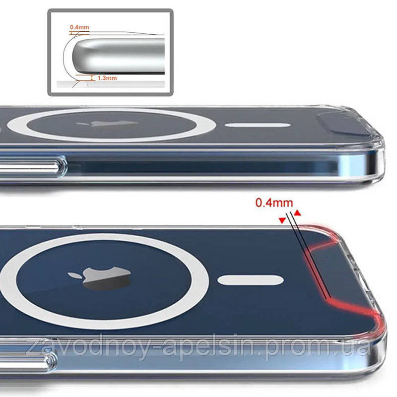 Iphone 16 Pro Max Прозорий чохол Магніт (TPU+PC) Одеса - фото 3