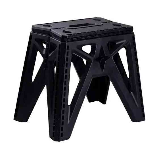 Пластикова складна стілецька туристична похідна розкладний стілець для кемпінгу Чорний SJ-0102B Київ