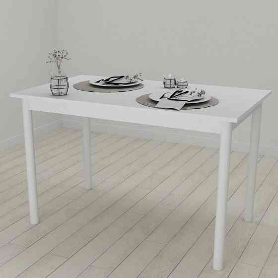 Стіл кухонний Ferrum-decor Беніта 75x120x60 Білий ДСП Біле 16мм (FRD-106266) Львів