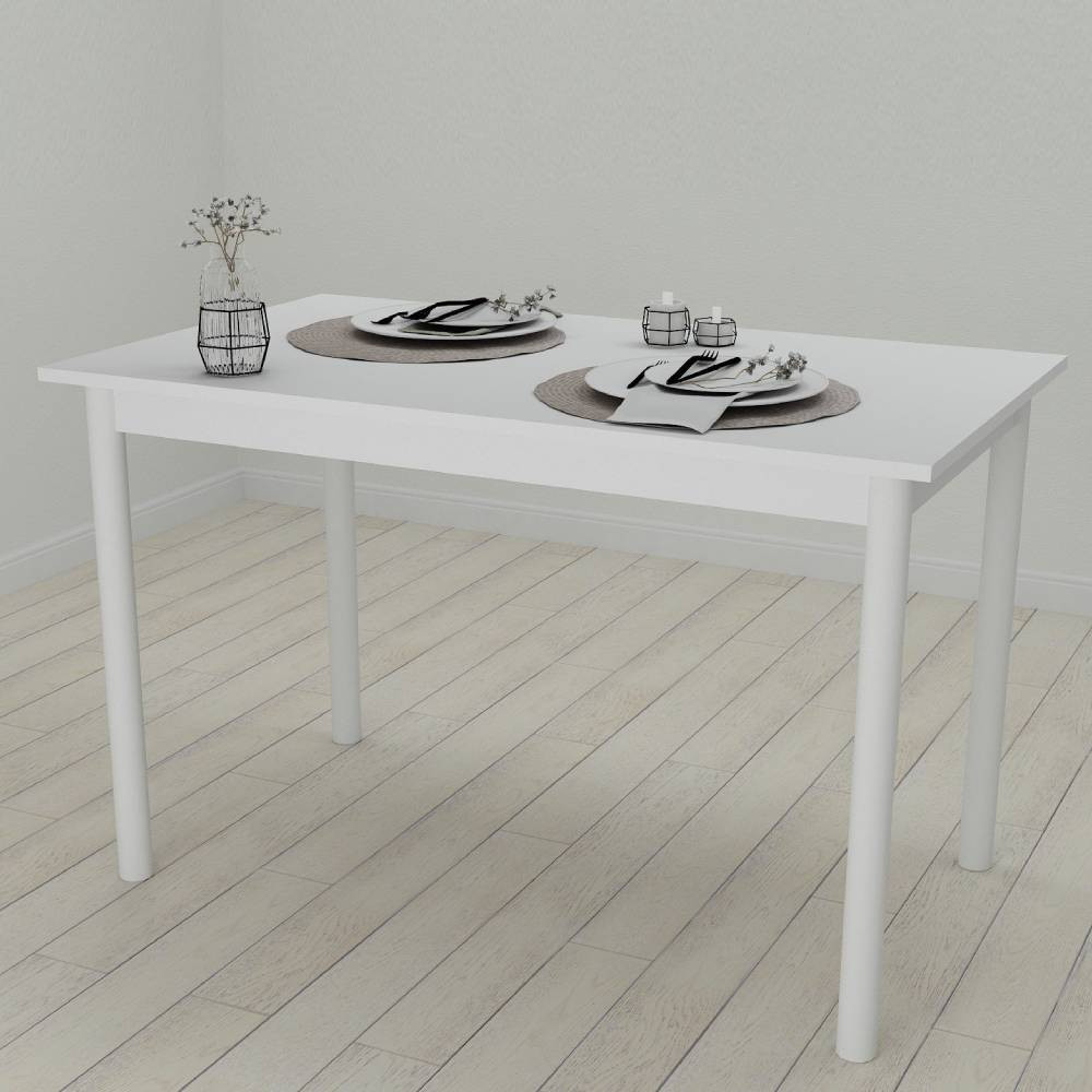 Стіл кухонний Ferrum-decor Беніта 75x120x60 Білий ДСП Біле 16мм (FRD-106266) Львів - фото 1