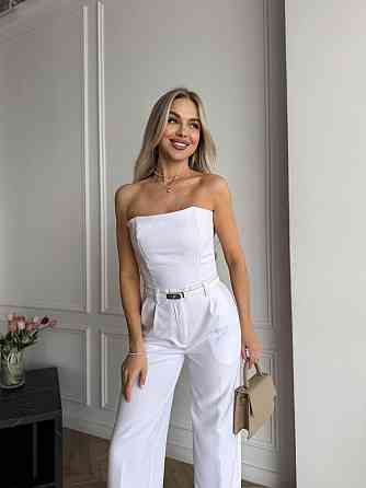 Жіночий класичний брючний костюм двійка: корсет і штани костюмка Одеса