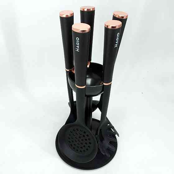 Набір ополоників для кухні, Набір силіконових кухонних інструментів для кулінарії WE-62 Івано-Франківськ