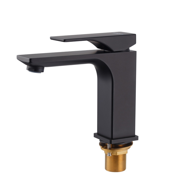 Чорний змішувач для умивальника Koer KB-10010-05 (KR3479) Харків - фото 3