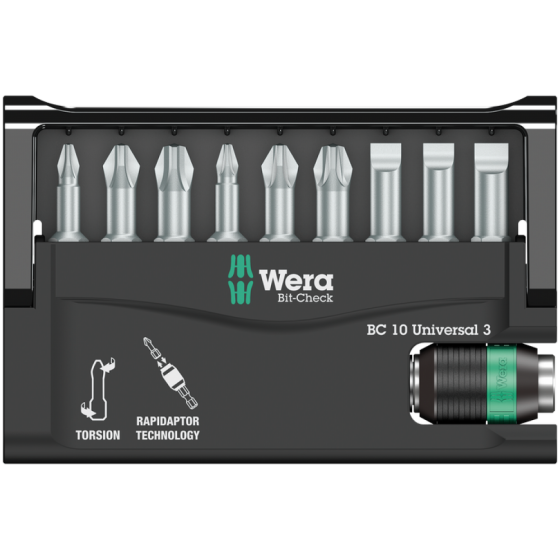 Набор бит РН,PZ,SL 10ед. Wera Bit-Check 10 Universal 05056375001 Одесса