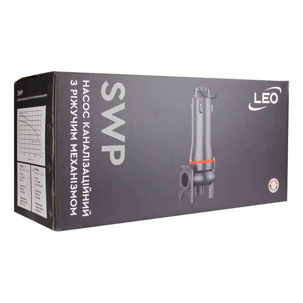 LEO Насос канализационный 380В 3кВт Hmax 25.5м Qmax 430л/мин (с режущим механизмом) LEO 3.0 50S Коломия - фото 5
