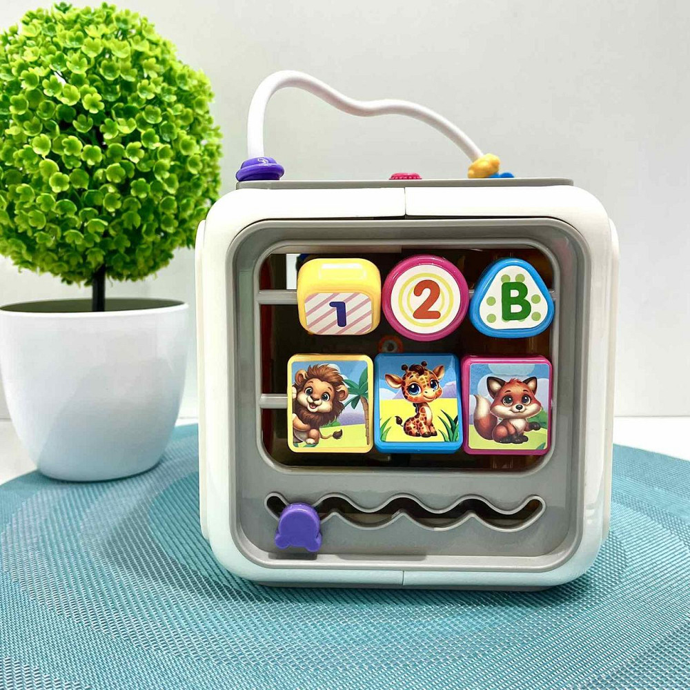 Музичний куб WToys українська мова пісні казки загадки пальчикові ігри віршики підсвічування цифри звуки тварин (25462) Чернигов - изображение 1