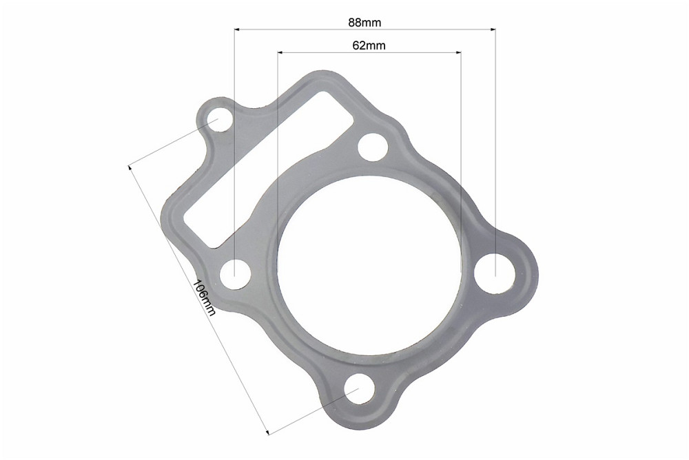Kinlon JL150-70C Прокладка головки циліндра CG-150cc 62мм (метал) Бершадь - фото 2