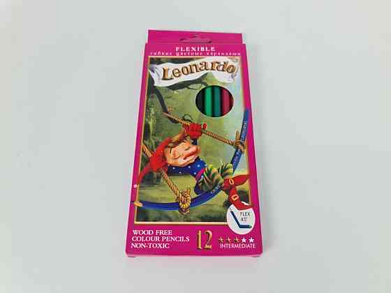 Набір кольорових олівців 12 шт Леонардо (1 пачка) Харків