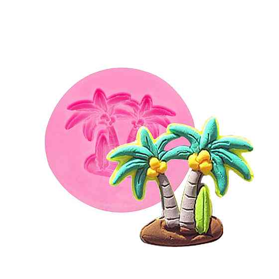 Молд силіконовий Пальми 68 мм рожевий Київ