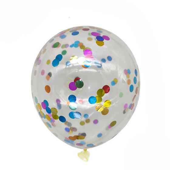 Шарики с конфетти 5 штук 10 дюймов разноцветный Киев