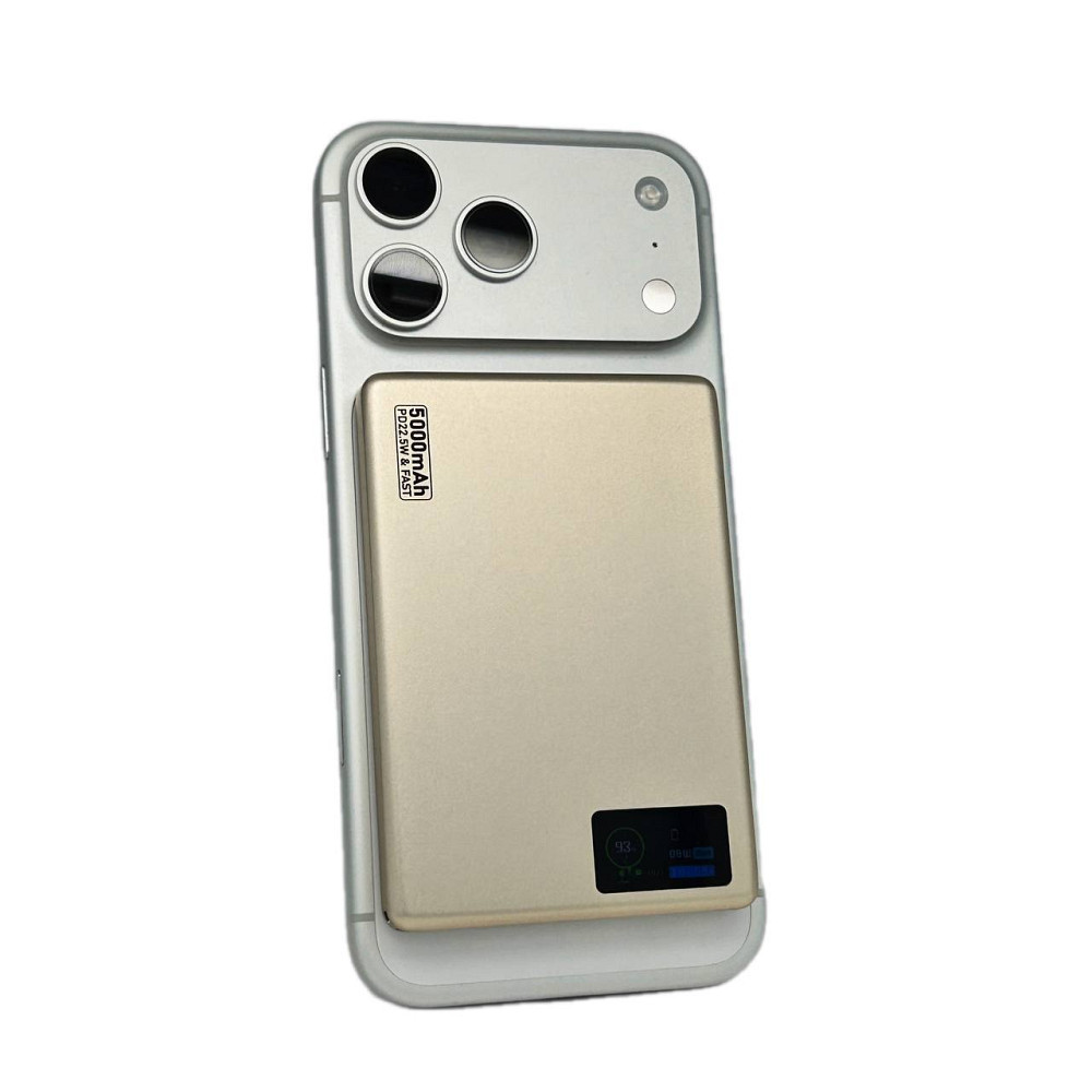 Повербанк 007 5000 mAh 20W з FTF-дисплеєм (MagSafe) - золотий титан Киев - изображение 17