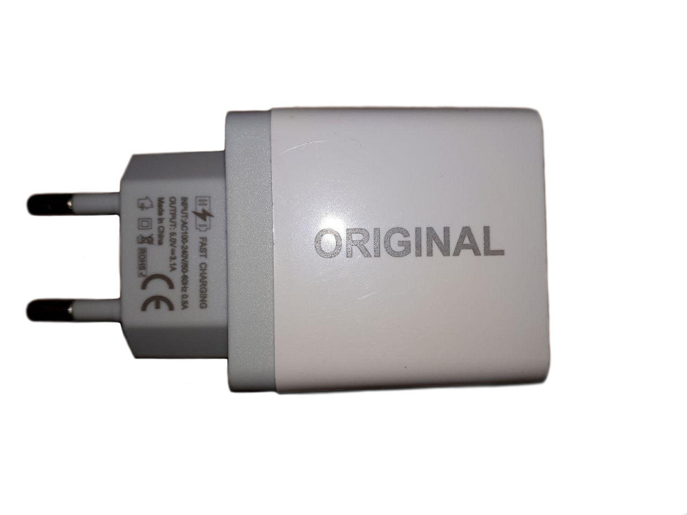 Зарядний пристрій адаптер 220В CX QC03 5740 з 2 USB і LED дисплеєм Винница - изображение 3