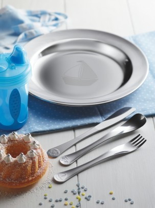 Дитячий набір столових приладів Tramontina Baby Le Petit blue, 2 предмети (6187028) Київ - фото 2