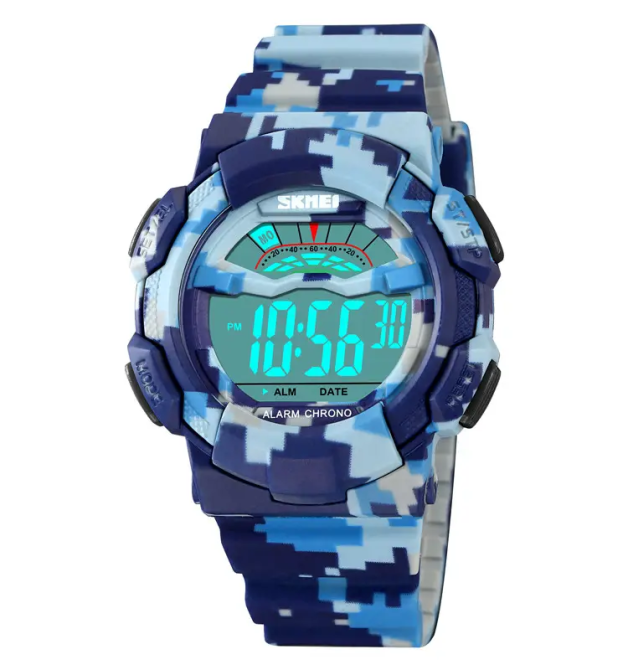 Чоловічий спортивний годинник Skmei 2153 (Синій камуфляж) Вінниця - фото 3