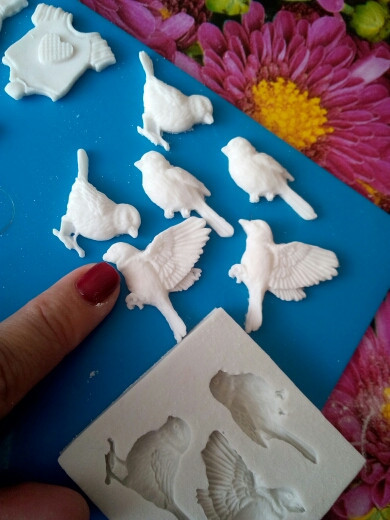 Силиконовый молд птицы 6 на 6 см серый Киев - изображение 2