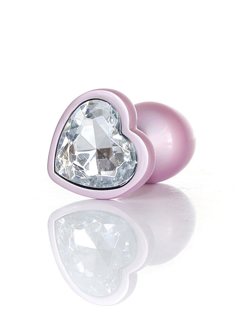 Анальная металлическая пробка Plug-Jewellery Pearl Pink Heart PLUG- Clear S Sex Aura Киев - изображение 6