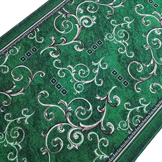 Килимова доріжка найкраща ціна, Зелені вензеля, Килим на виріз, 200, 300 Кам'янське