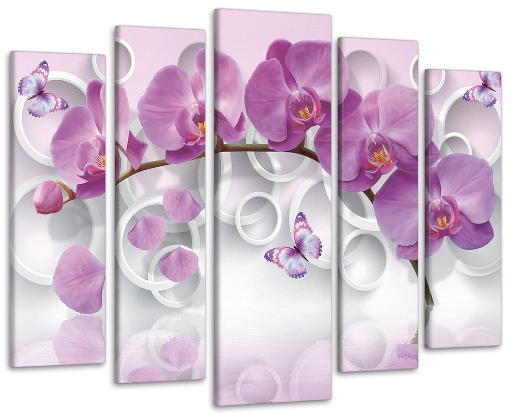 Модульная картина Цветы Орхидея Art-256_5 ( 80х118см ) 115x170 см Киев - изображение 1
