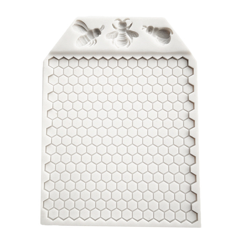 Молд силиконовый Пчела и соты 13 на 17 см серый Киев - изображение 5