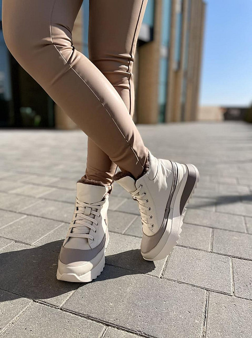 Черевики жіночі VLADEKS бежеві натуральна шкіра зима размеры 36-41 (4917) Коломия - фото 8