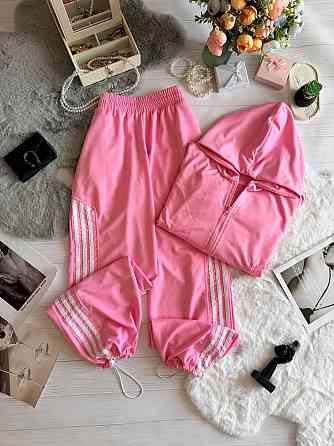 Жіночий стильний повсякденний костюм-двійка якісна двонитка Рожевий, 46/48 Одеса