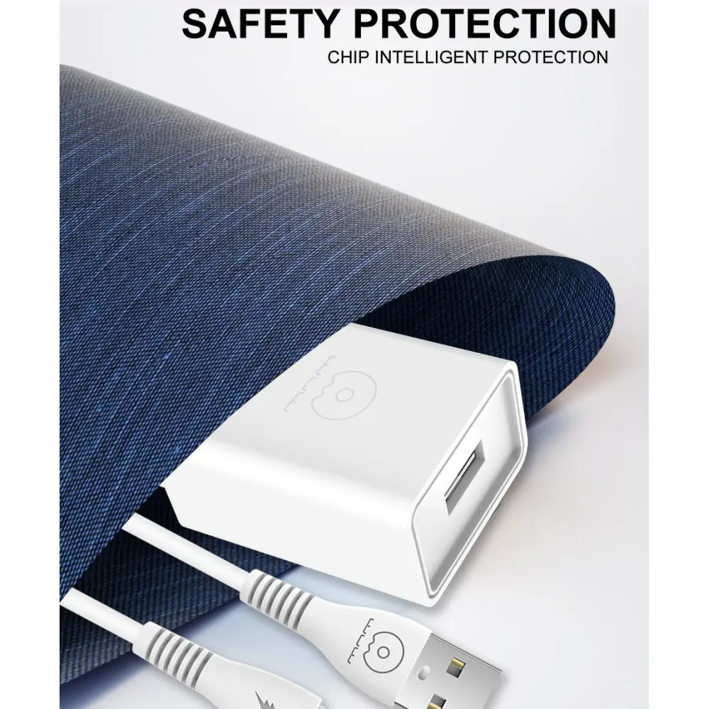 Сетевое зарядное устройство с кабелем WUW-T82 Single USB home charger set type-c Одесса - изображение 5
