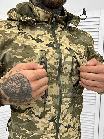 Осіння тактична куртка софтшел Soft-Shell SQUAD піксель ВТ7898 Одесса - изображение 12