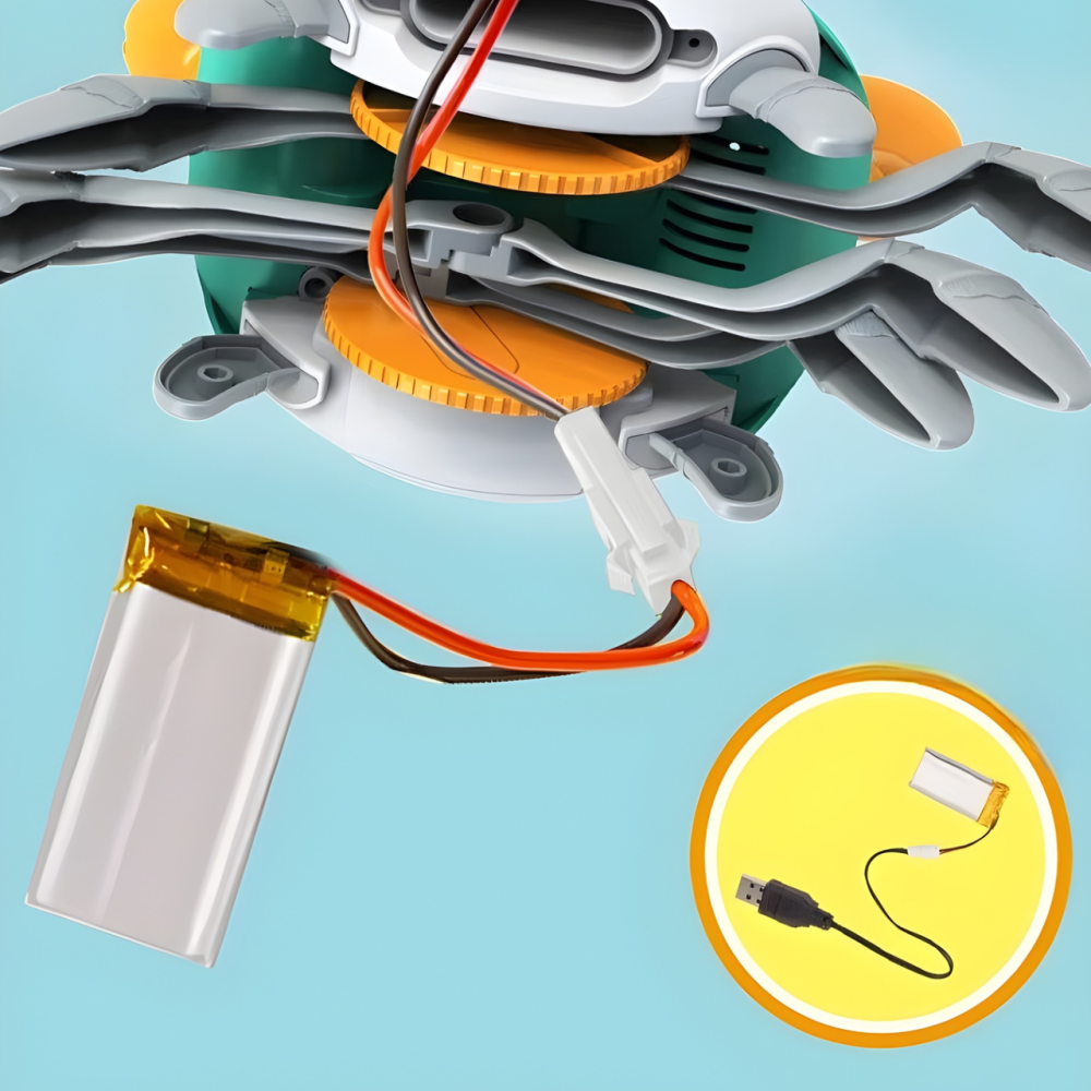 Інтерактивна іграшка «Бігаючий краб», що танцює з підсвічуванням, музикою та ефектом розпилення, на акумуляторі, рожевий Кам'янець-Подільський - фото 3