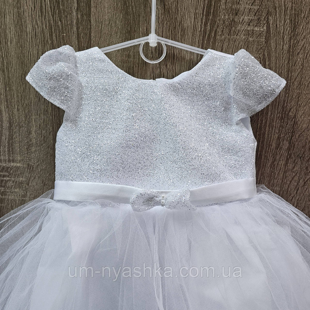 Сукня Сніжинка Біле ошатне плаття для дівчинки з глітером Кривий Ріг - фото 4
