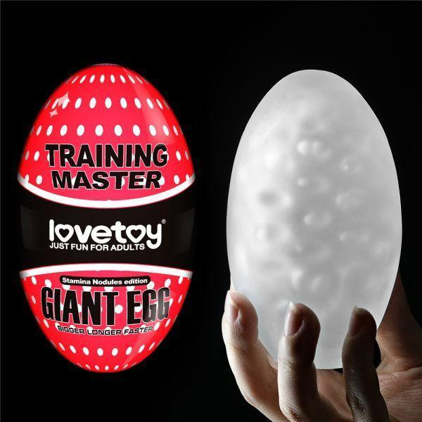 Мастурбатор LoveToy Traning Master Giant Egg Masturbator Red без вібрації Sex Aura Київ - фото 1