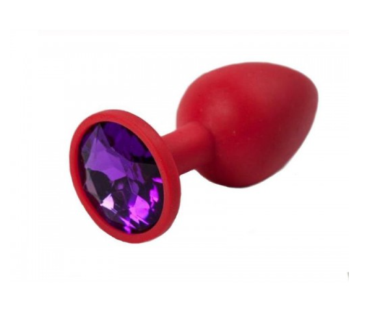 Анальная пробка, Red Silicone, Amethyst S Sex Aura Киев