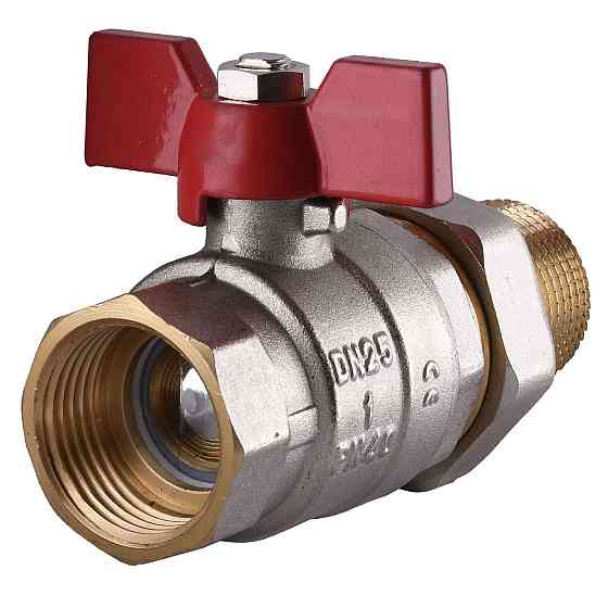 Кран шаровый прямой с американкой SOLOMON 1″ УСИЛЕННЫЙ 0021042 (000000930) Киев