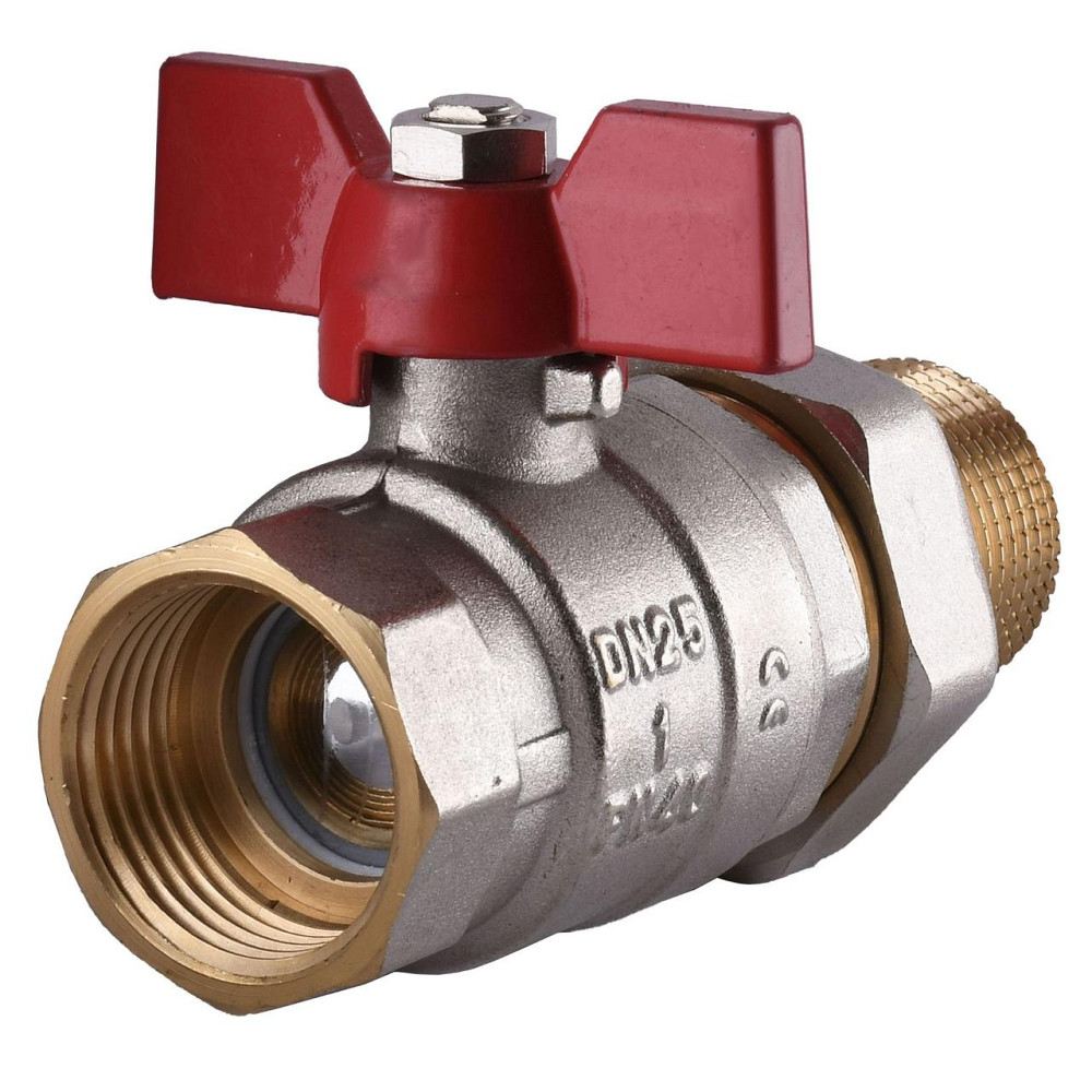 Кран шаровый прямой с американкой SOLOMON 1″ УСИЛЕННЫЙ 0021042 (000000930) Киев - изображение 2