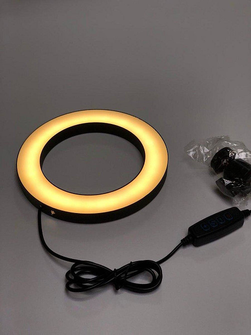 Кільцева світлодіодна LED лампа 16 см з тримачем для телефону Киев - изображение 3