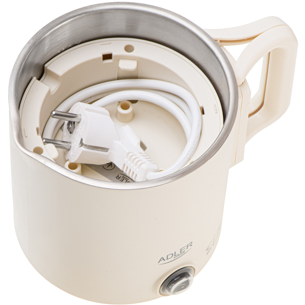 Електрочайник Adler AD 1388b дорожній 650Вт/ 0.8л/ подвійні стінки/ автовимкнення/бежевий Вінниця - фото 8