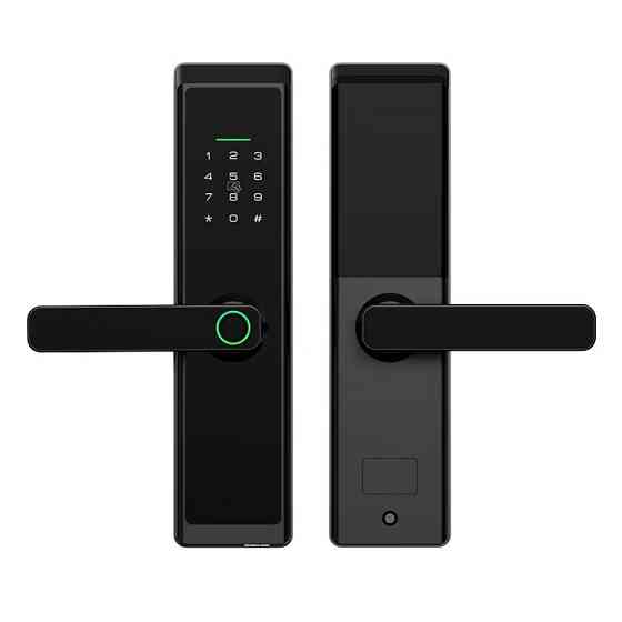 Розумний дверний замок кодовий з Bluetooth і відбитком пальця з ключ-картою KHS-F009, чорний Кам'янець-Подільський